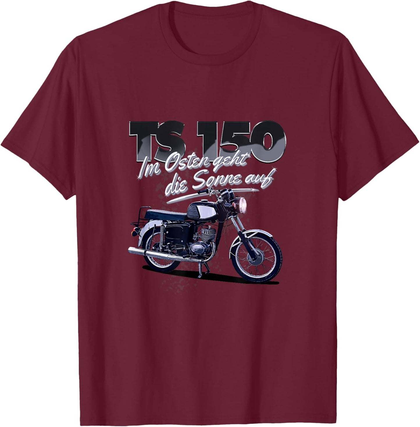 MZ TS 150 , black T-Shirt - T-Shirt | Maroon