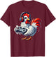 Chicken Funny Video Games Graphic Chicken Gamers T-Shirt - T-Shirt | Maroon