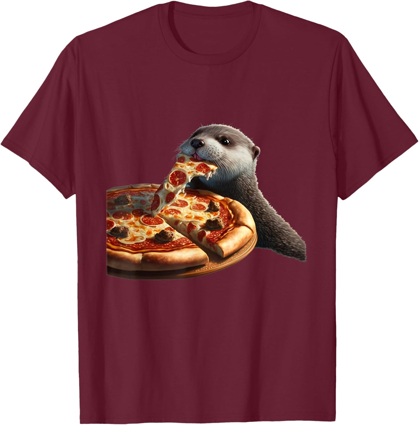 Sea Otter Lover Funny Design T-Shirt - T-Shirt | Maroon