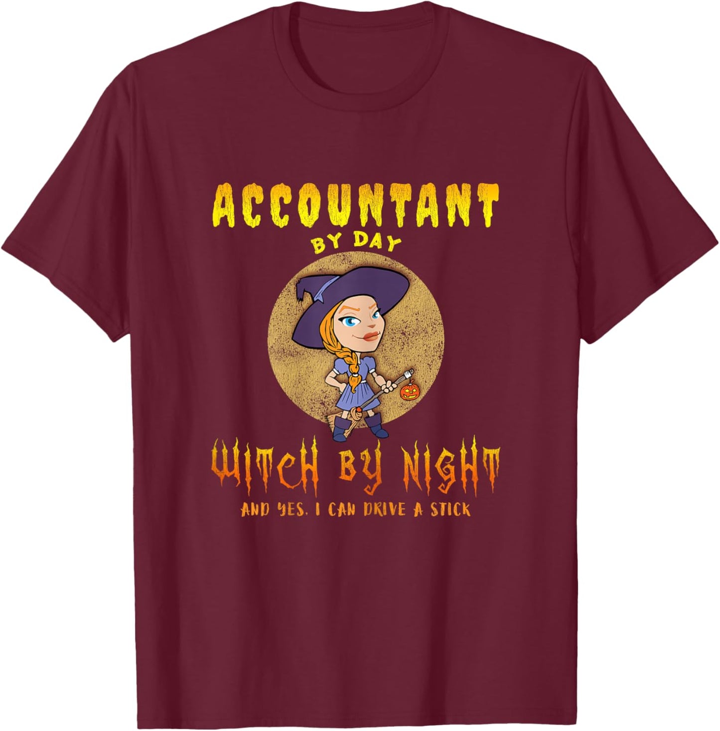 Accountant Halloween Party Costume T-Shirt - T-Shirt | Maroon