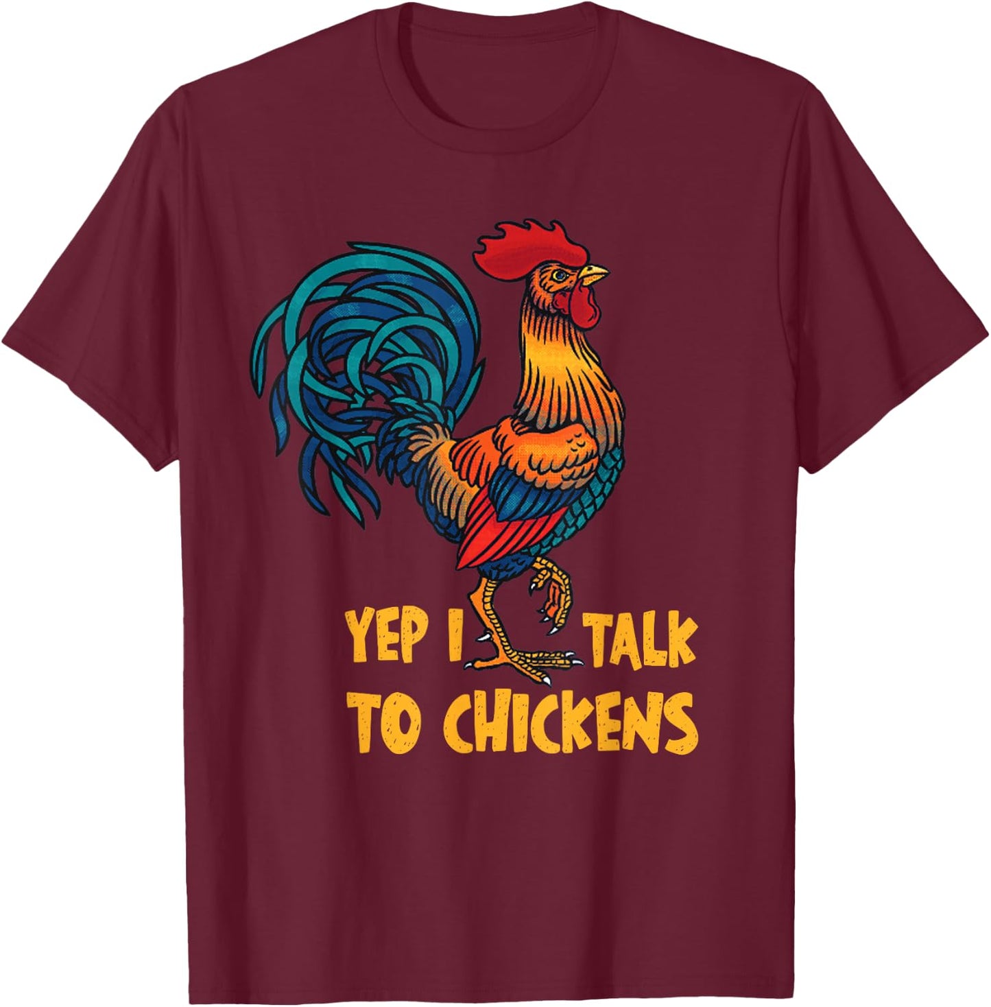 Funny Chicken Women Crazy Chicken Farmer Lovers T-Shirt - T-Shirt | Maroon