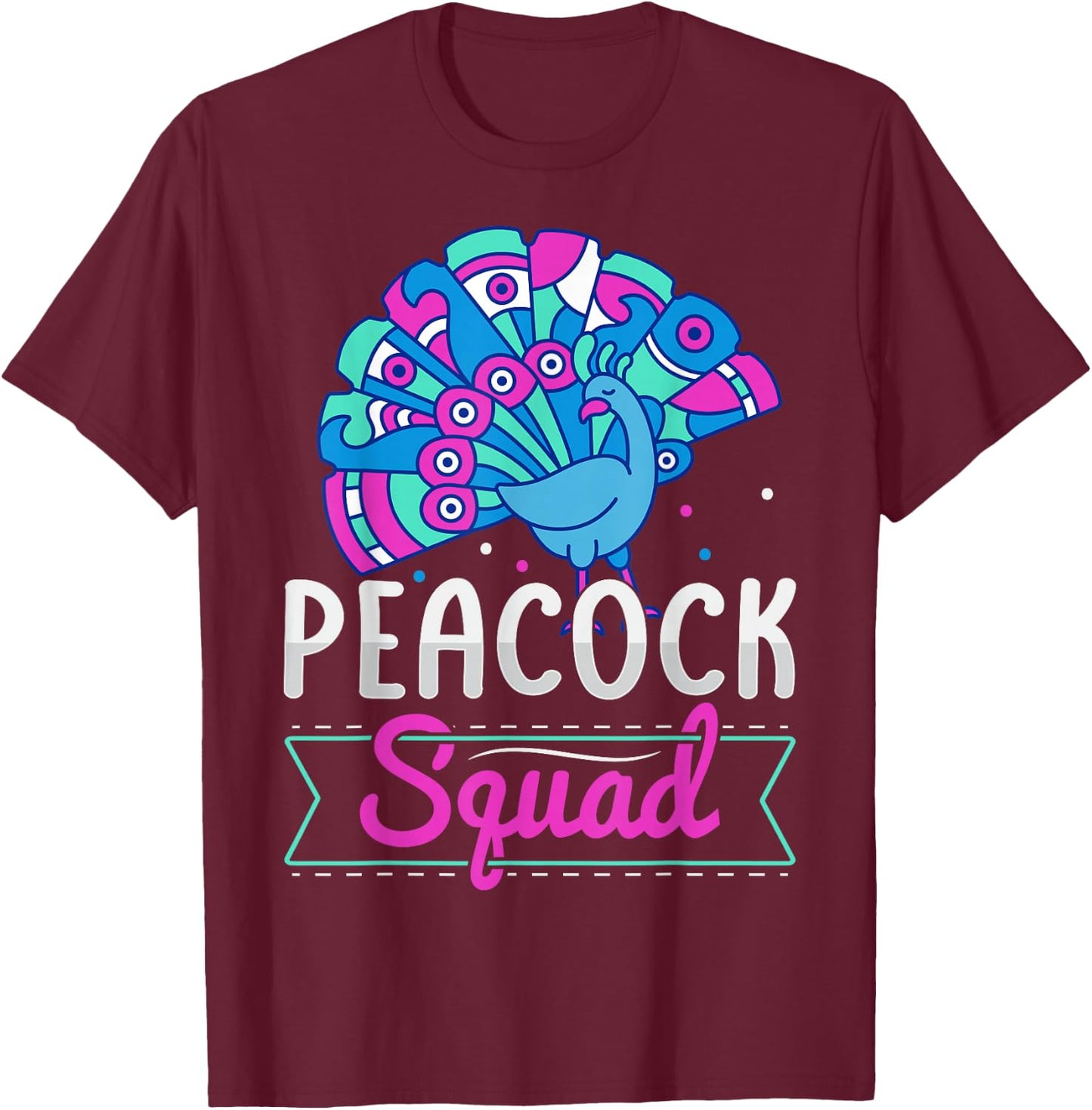 Peacock Squad Design for a Peacock expert T-Shirt - T-Shirt | Maroon