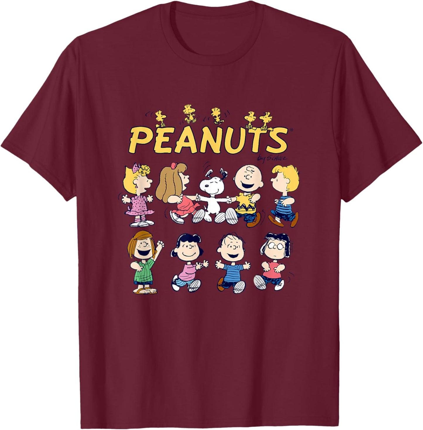 Peanuts - Friends T-Shirt - T-Shirt | Maroon