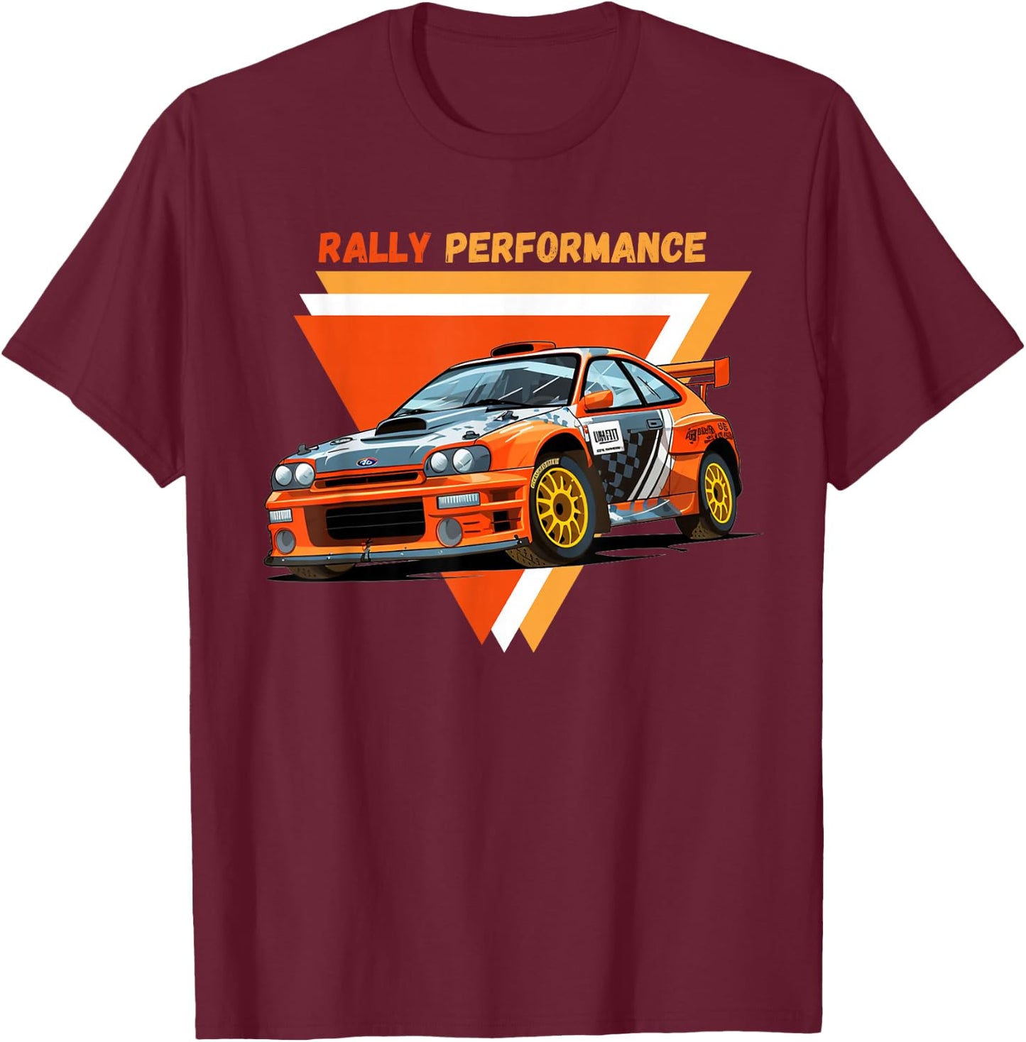 Rally Performance Motorsport Car Racing T-Shirt - T-Shirt | Maroon