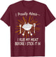 BBQ Grill Rub My Meat Before I Stick It Cook Raunchy T Shirt T-Shirt - T-Shirt | Maroon