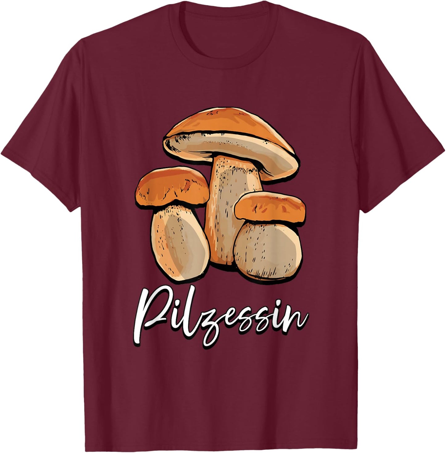Pilzessin Mushroom Collector , black, s T-Shirt - T-Shirt | Maroon