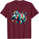 Hippo Hippopotamus Wildlife Animal T-Shirt - T-Shirt | Maroon