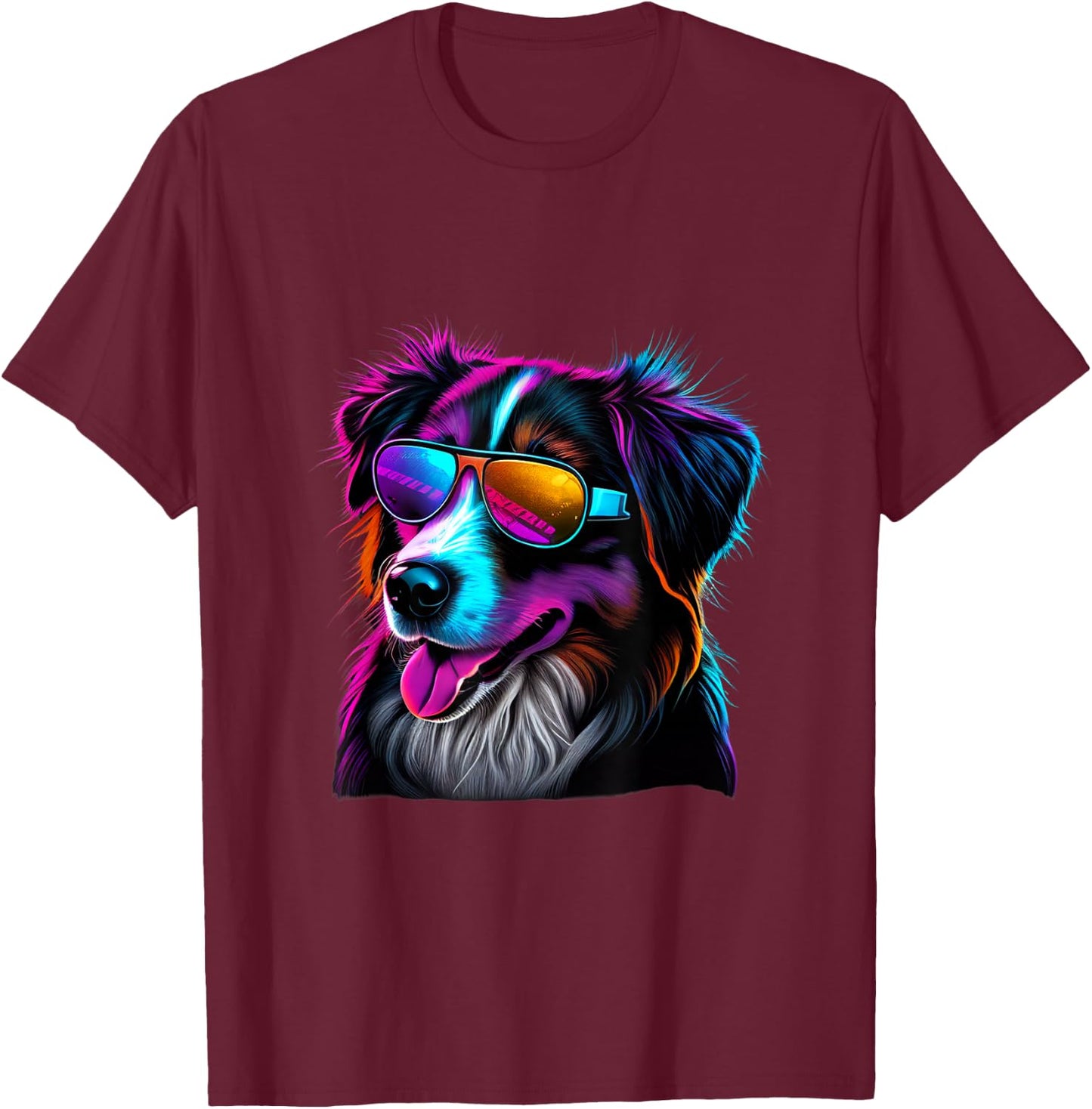 Australian Shepherd Dogs Australian Shepherds T-Shirt - T-Shirt | Maroon