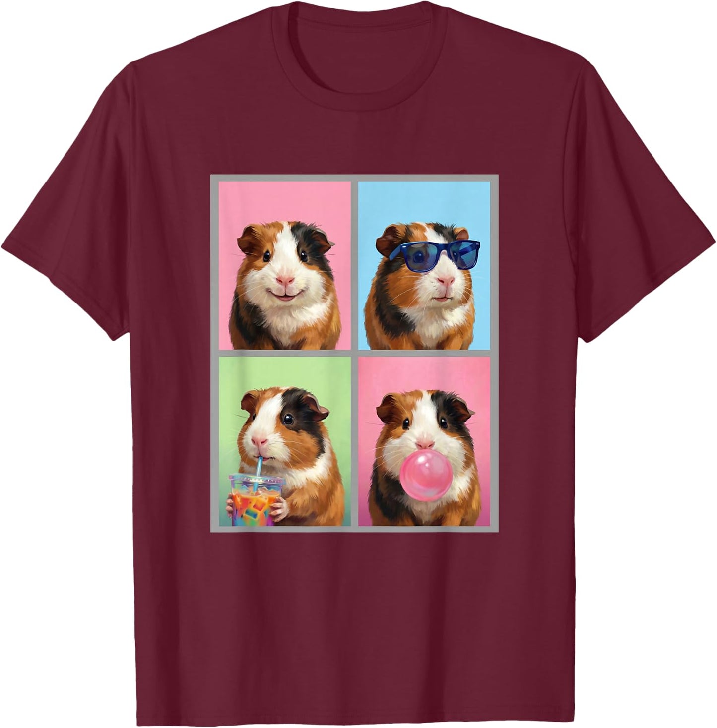 Guinea Pigs Funny Guinea Pig T-Shirt - T-Shirt | Maroon