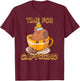 Time For Capyccino Funny Capybara Duck Coffee Rodent Lover T-Shirt - T-Shirt | Maroon