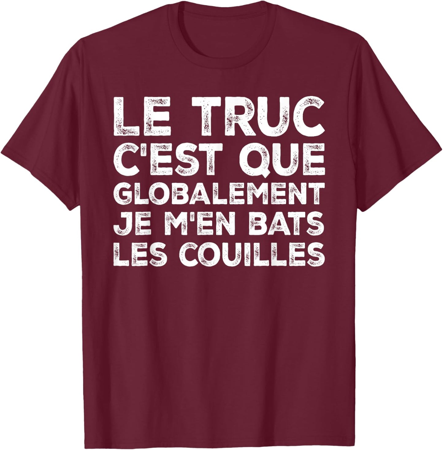 The thing is that overall I'm fighting the balls , Black, S T-Shirt - T-Shirt | Maroon