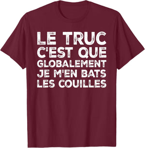 The thing is that overall I'm fighting the balls , Black, S T-Shirt - T-Shirt | Maroon