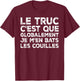 The thing is that overall I'm fighting the balls , Black, S T-Shirt - T-Shirt | Maroon