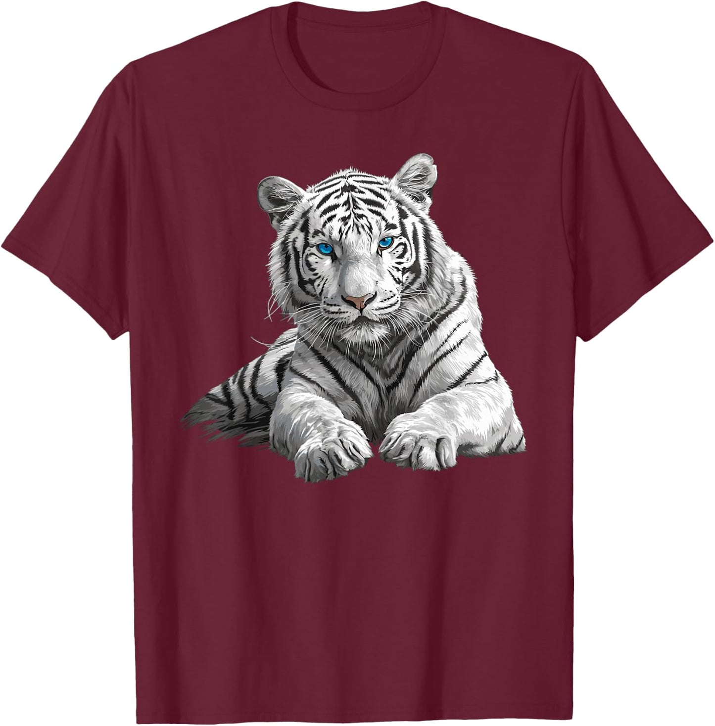 White Tiger White Tiger , black T-Shirt - T-Shirt | Maroon