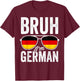 Bruh I'm German Germany Flag Funny German Boys Kids T-Shirt - T-Shirt | Maroon