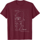 Pink Floyd The Division Bell Blueprint Head Diagram T-Shirt - T-Shirt | Maroon