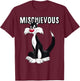 Looney Tunes Sylvester Mischievous Vintage Cat Portrait T-Shirt - T-Shirt | Maroon