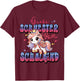 Süßes Einhorn Große Schwester von Schulkind Einschulung T-Shirt - T-Shirt | Maroon