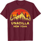 Vintage Unadilla New York NY Mountains Hiking Hike Souvenir T-Shirt - T-Shirt | Maroon