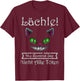 Smile Du Kannst Sie Nicht Alle töten Cheshire Cat , black T-Shirt - T-Shirt | Maroon