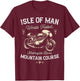 Retro Isle of Man TT Races Vintage Motorcycle Race , Black, S T-Shirt - T-Shirt | Maroon