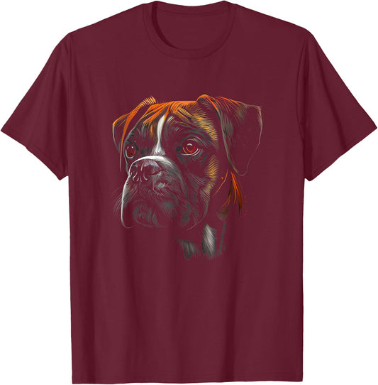 Boxer Dog T-Shirt - T-Shirt | Maroon