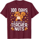 Boys 100 Days of Driving My Teacher Nuts Squirrel School T-Shirt - T-Shirt | Maroon