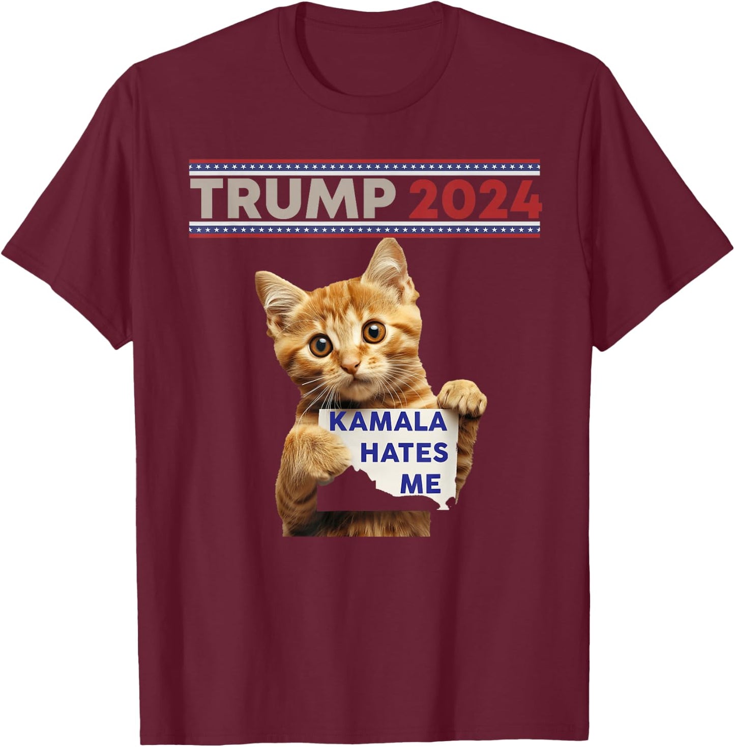 Make Cats Safe Again Trump Cats For Trump T-Shirt - T-Shirt | Maroon