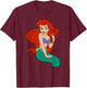Disney The Little Mermaid Ariel Big Color Princess Portrait T-Shirt - T-Shirt | Maroon