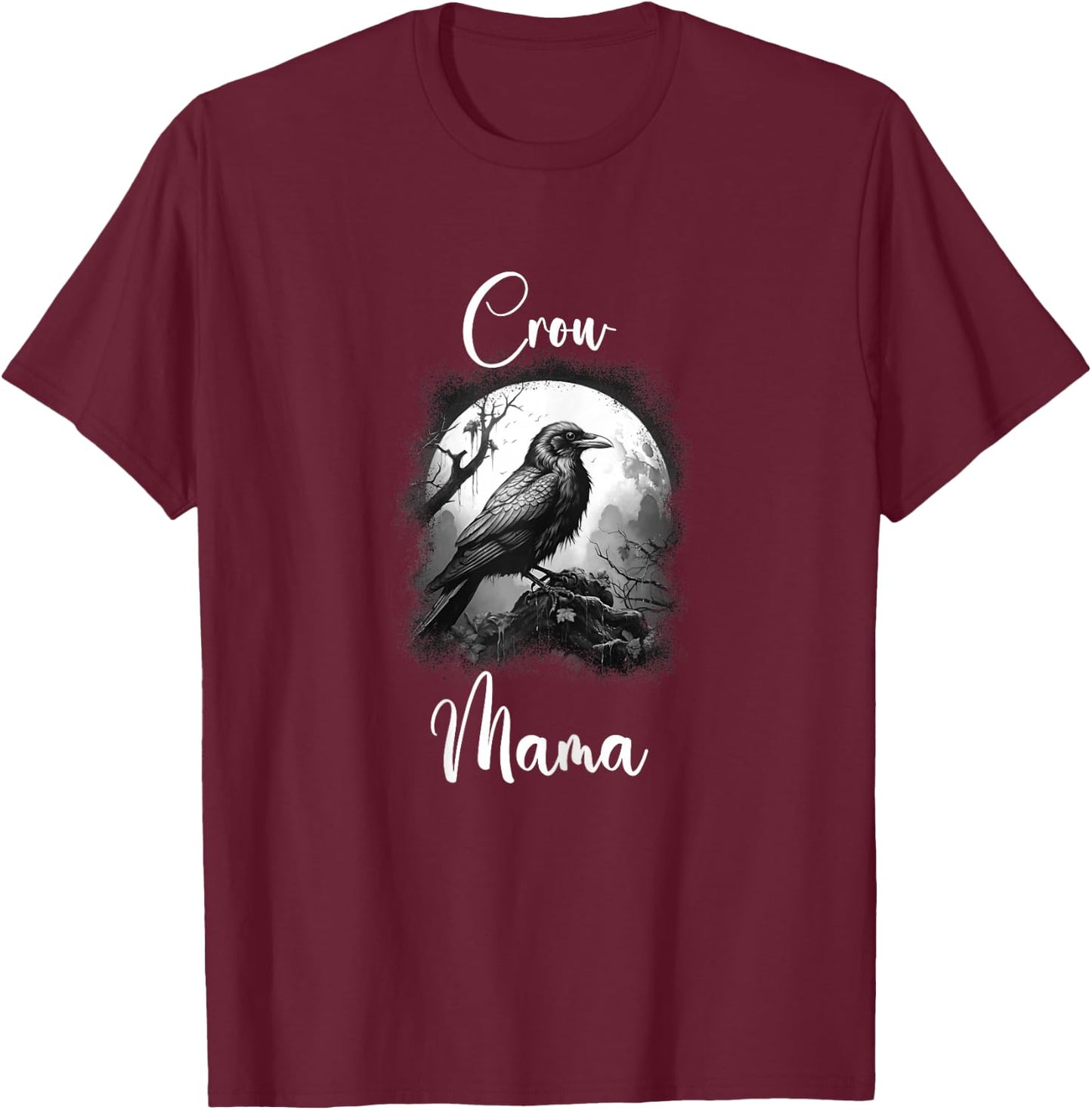 Crow Mama Shirt Crow Mom I Love Crows Crow Lover T-Shirt - T-Shirt | Maroon