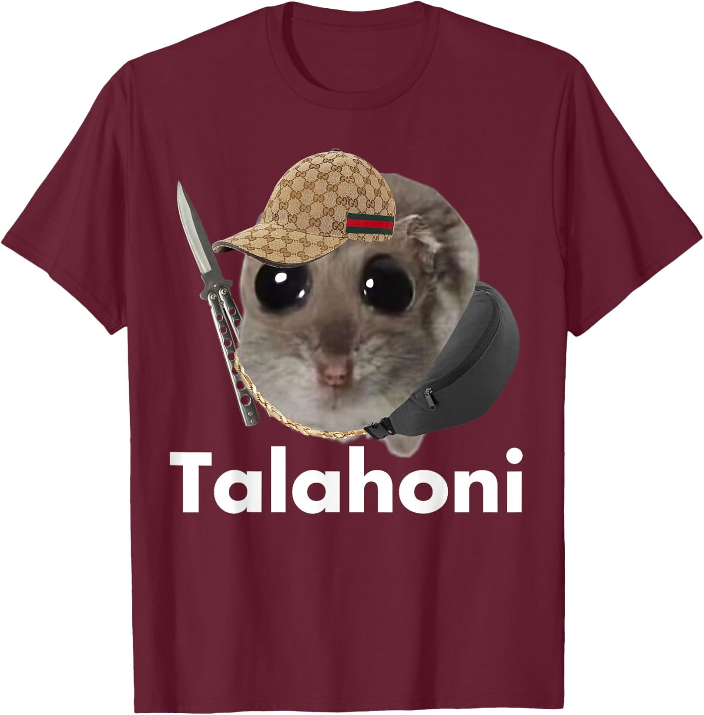 Talahoni Hamsti , black T-Shirt - T-Shirt | Maroon
