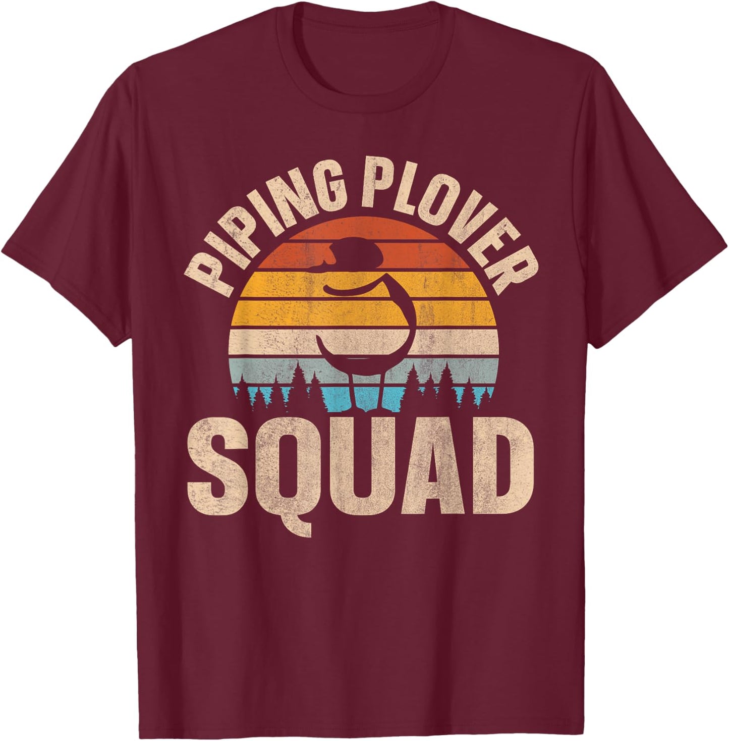 Piping Plover Squad Design for a Piping Plover expert T-Shirt - T-Shirt | Maroon