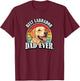 Boys Funny Retro Vintage Best Dad Yellow Lab Lover T-Shirt - T-Shirt | Maroon