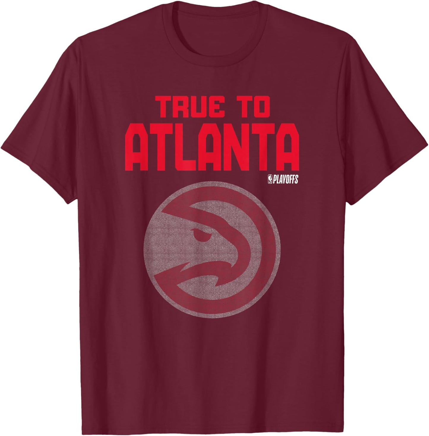 NBA 2026 Playoffs Mantra Hawks Billboard T-Shirt - T-Shirt | Maroon