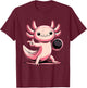 Funny Axolotl Bowling Player Bowler Bowl Sports T-Shirt - T-Shirt | Maroon