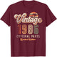Vintage 1986 Limited Edition 39th Anniversary Palm Retro T-Shirt - T-Shirt | Maroon