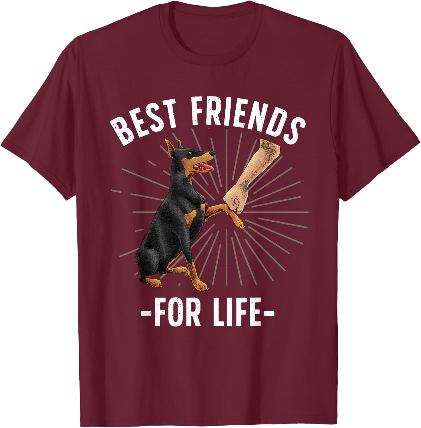 Funny Doberman Design Women Doberman Pinscher Lovers T-Shirt - T-Shirt | Maroon