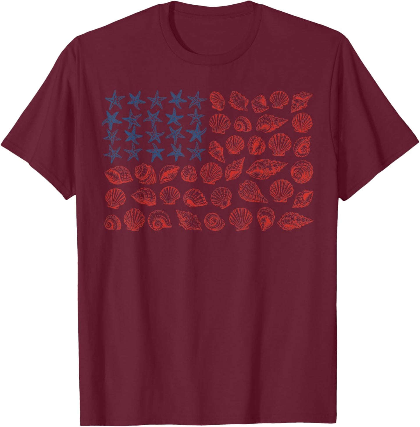 250th American Flag Patriotic Beach Lover 4th of July T-Shirt - T-Shirt | Maroon