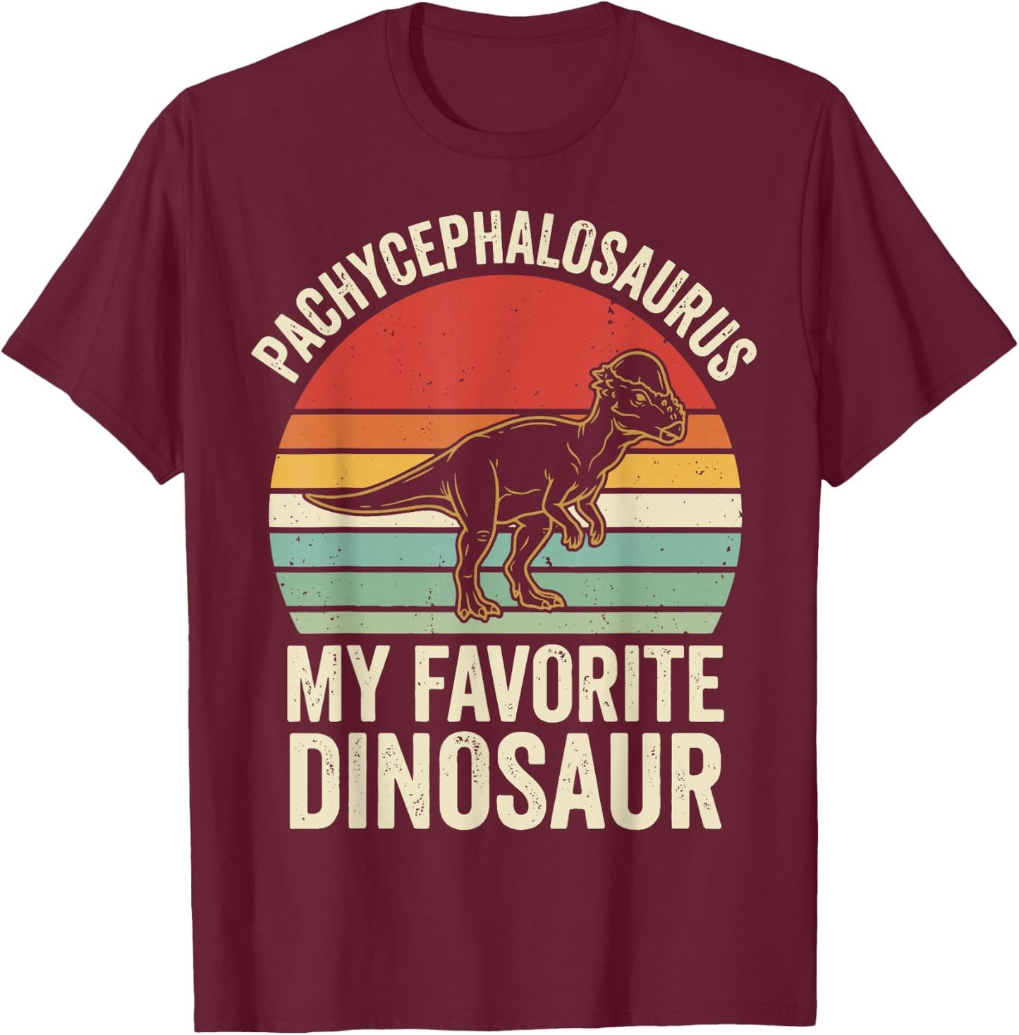 Pachycephalosaurus My Favorite Dinosaur T-Shirt - T-Shirt | Maroon