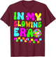 in My Glowing Era Tie Dye Bright Hello Summer Vacation Trips T-Shirt - T-Shirt | Maroon