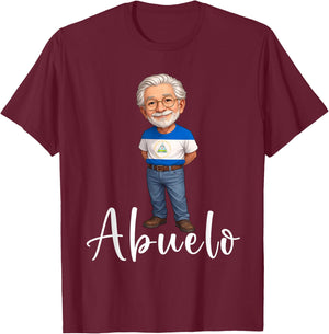 Nicaragua Abuelo Granddad Flag Grandfather Grandpa Nicaragua T-Shirt - T-Shirt | Maroon