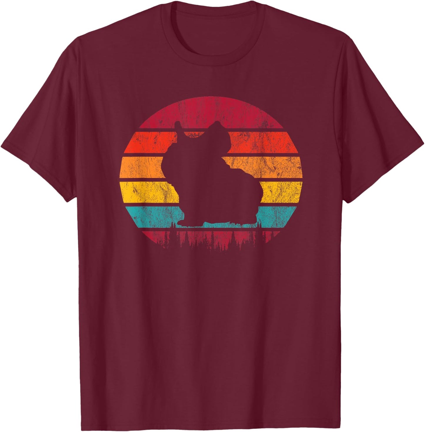 Skinny Pig Retro Vintage T-Shirt - T-Shirt | Maroon