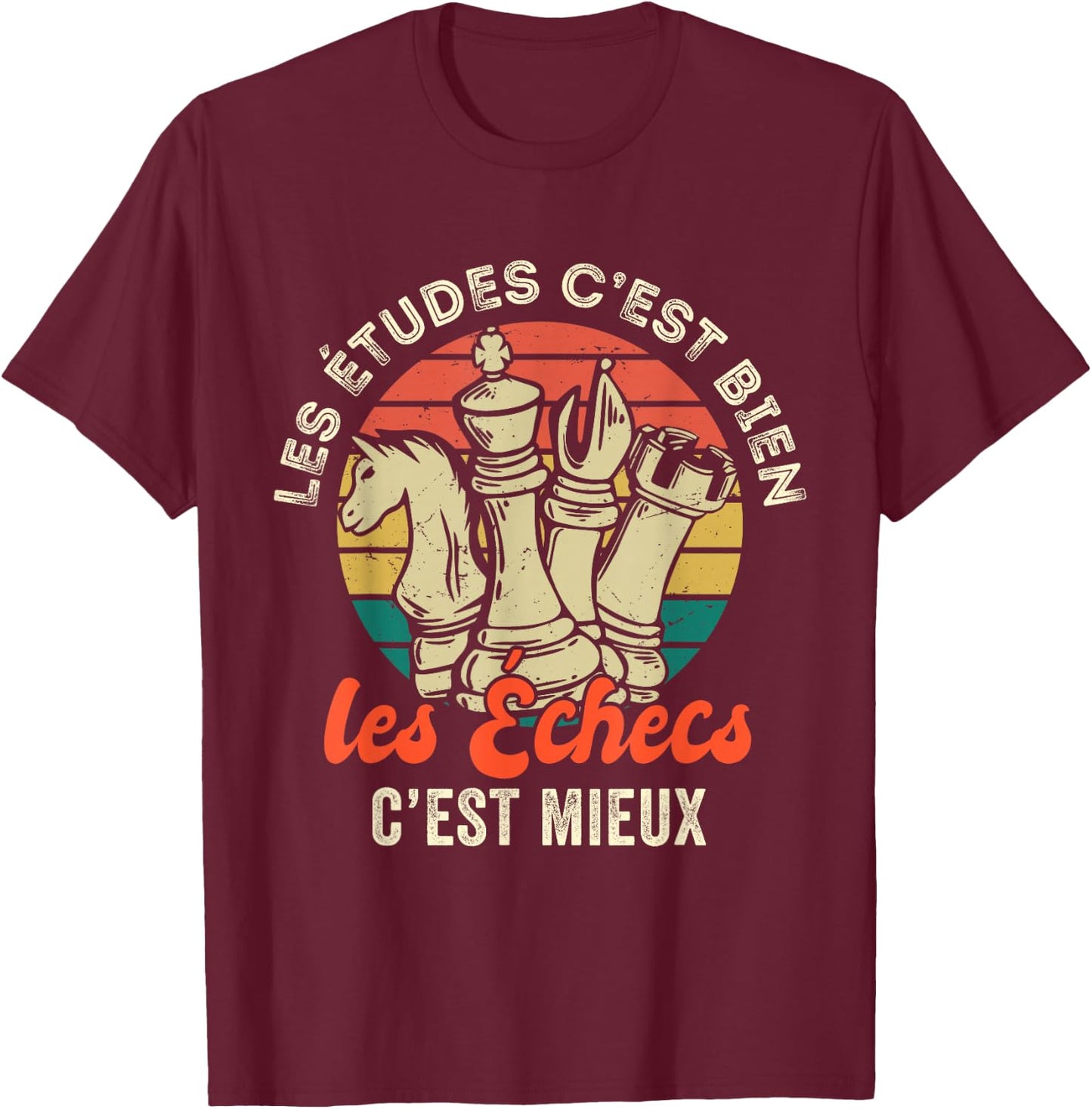 Funny Chess Games Funny Funny Man Child T-Shirt - T-Shirt | Maroon