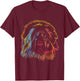 Colourful Tibetan Mastiff Dog T-Shirt - T-Shirt | Maroon