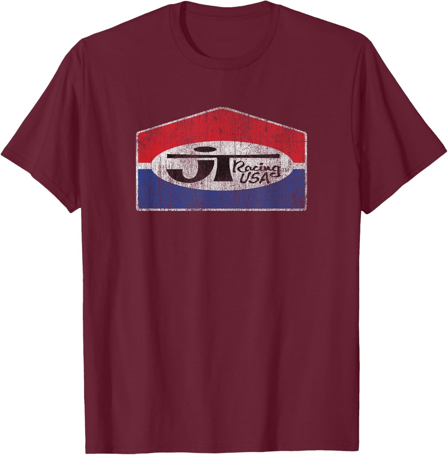 JT Racing Classic Logo Fading Black -Adults S Motocross T-Shirt - T-Shirt | Maroon