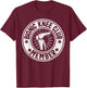 Bionic Knee Club Member Logo Surgery Funny Knee Replacement T-Shirt - T-Shirt | Maroon