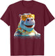 Nilpferd mit Sonnenbrille Hippo Flusspferd Süße Nilpferde T-Shirt - T-Shirt | Maroon
