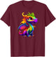 Cute Rainbow Dragon - Men, Women, Teens, & Kids T-Shirt - T-Shirt | Maroon