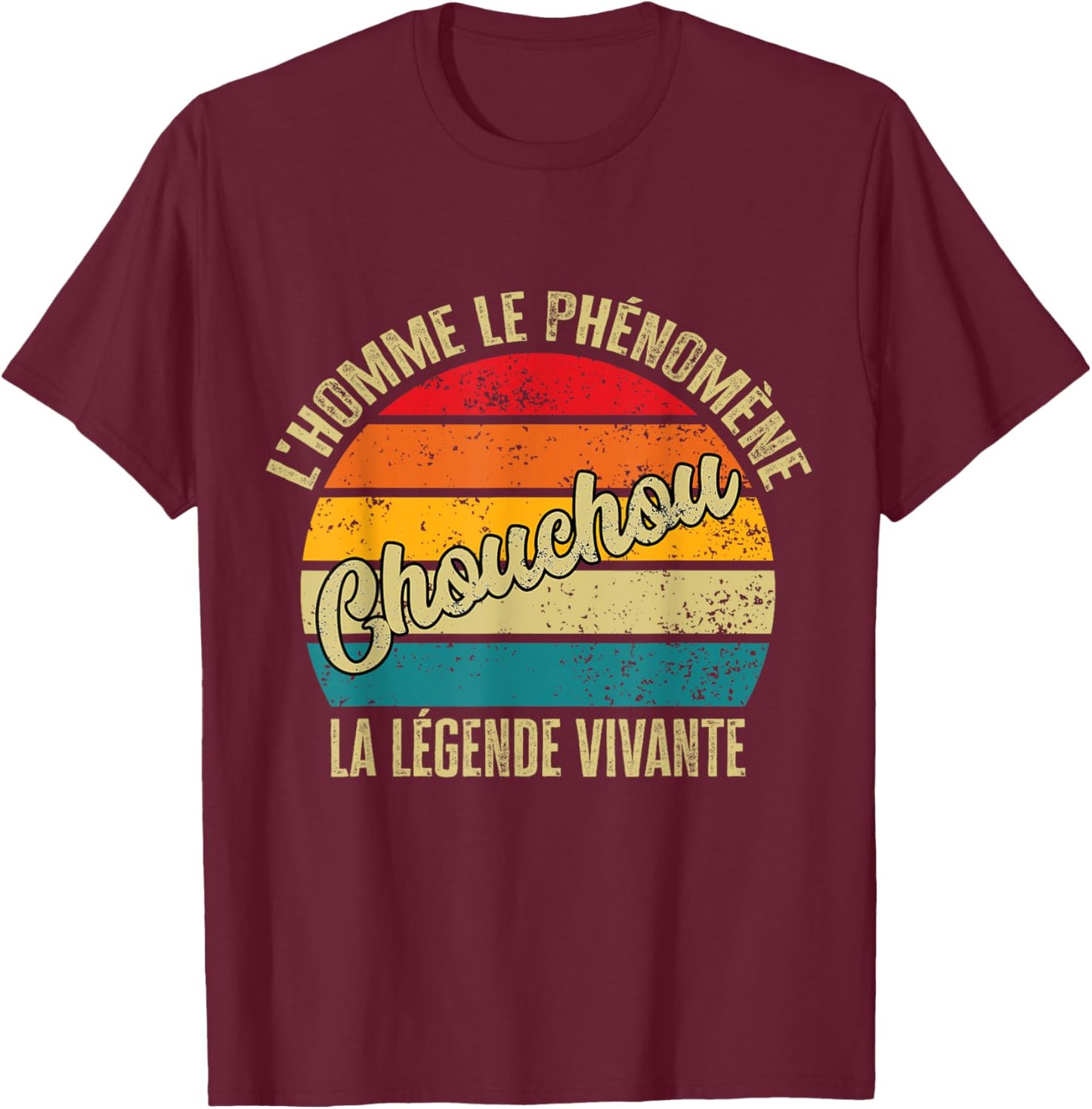 Scrunchie Gift Personalized Humor Man The Legend Living , Black, S T-Shirt - T-Shirt | Maroon