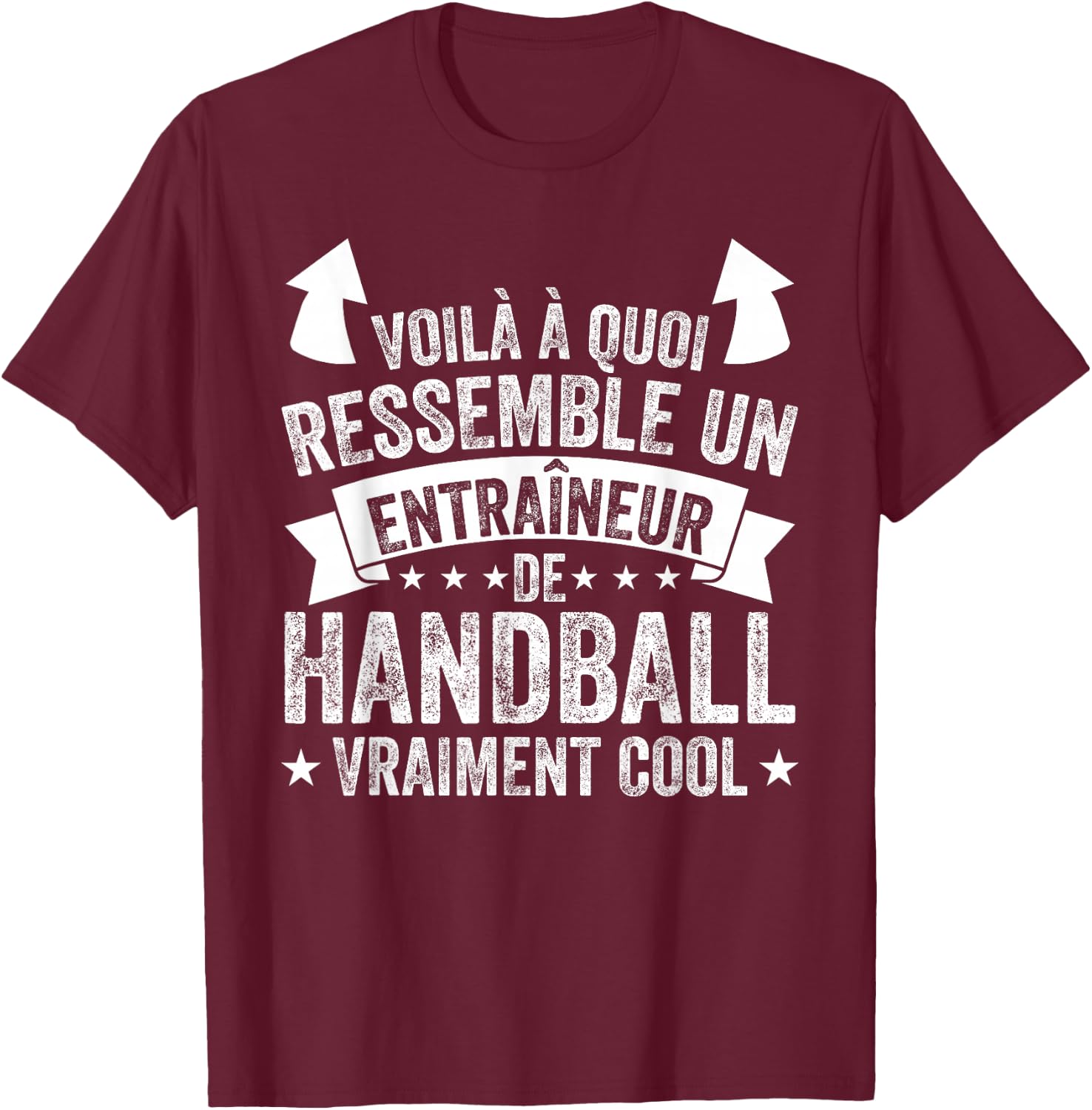 Funny A Handball Coach Really Cool Coach , Black, S T-Shirt - T-Shirt | Maroon